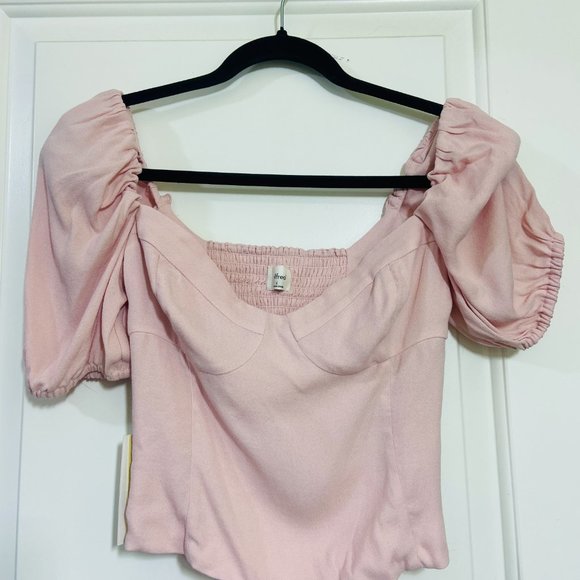 Aritzia Wilfred Novella Short sleeve Blouse Size Small Pink - Picture 2 of 3
